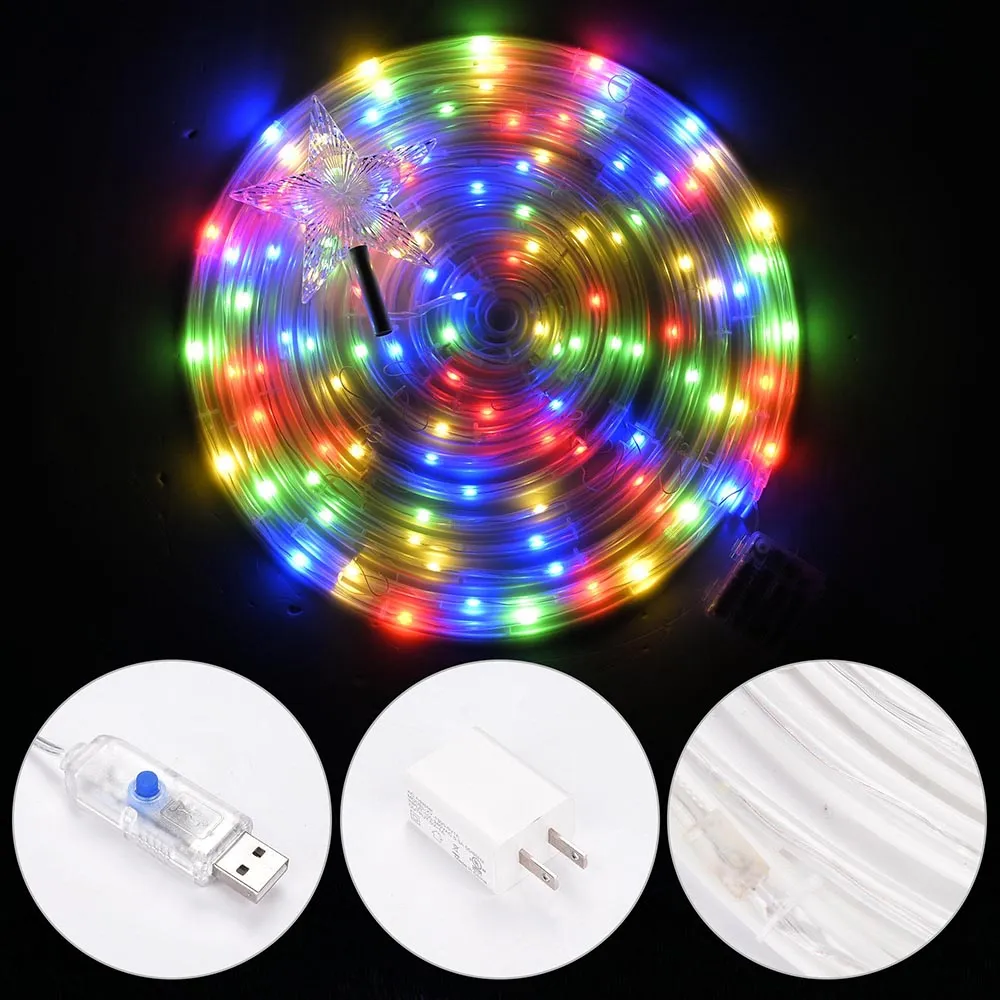 3ct Lighted Spiral Xmas Trees USB Cable Powered 6ft 4ft 3ft