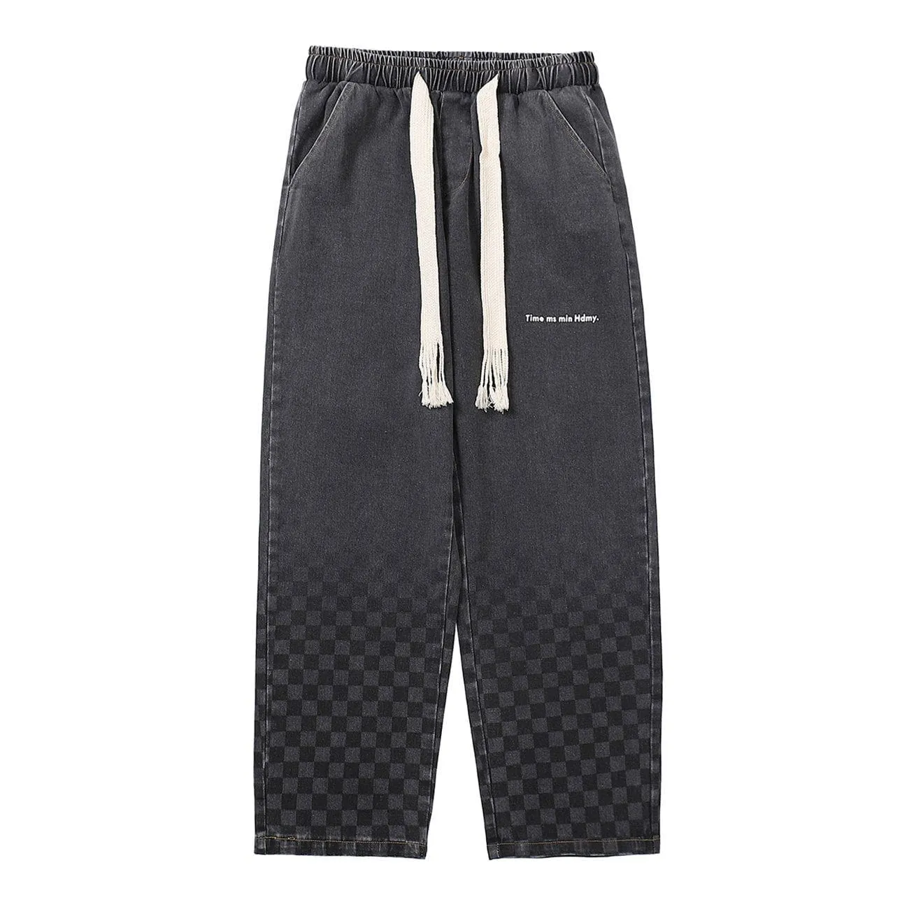 AlanBalen® - Checkerboard Print Jeans