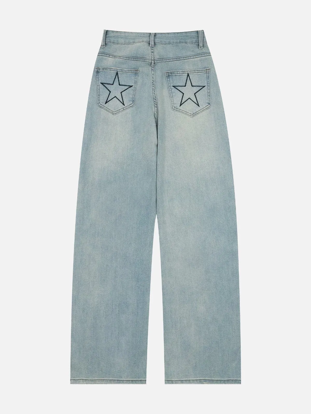 AlanBalen® - Embroidery Star Jeans