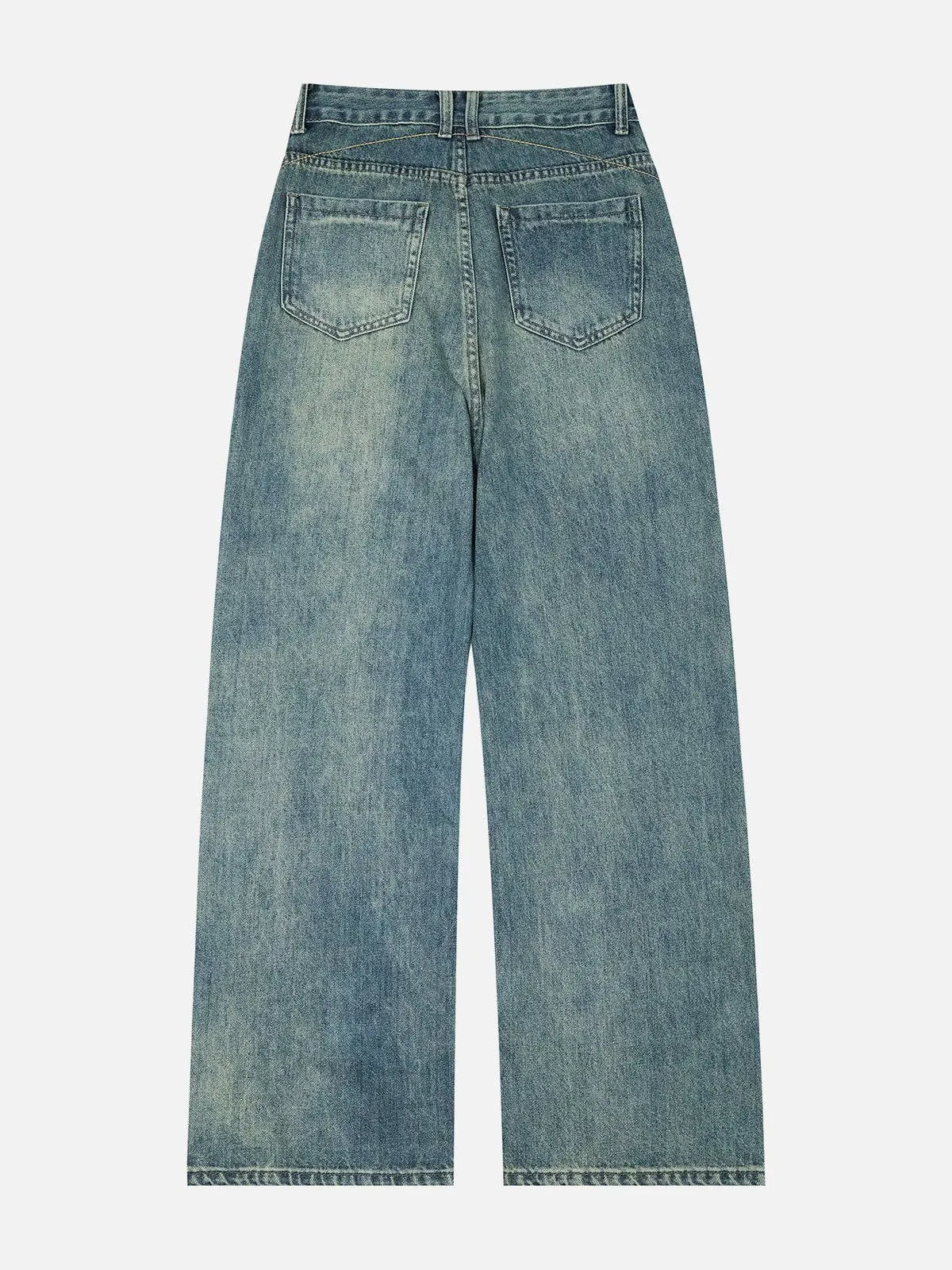 AlanBalen® - Embroidery Washed Jeans