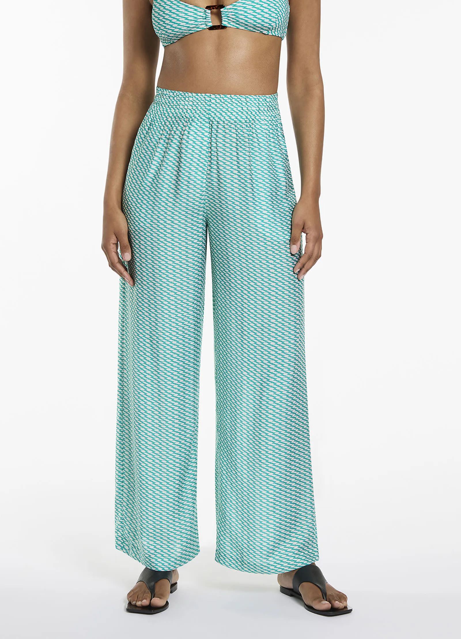 Asceno Wide Leg Pant - Mineral