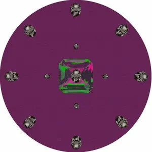 Asscher Purple Rain 16" Round Pebble Placemat Set of 4