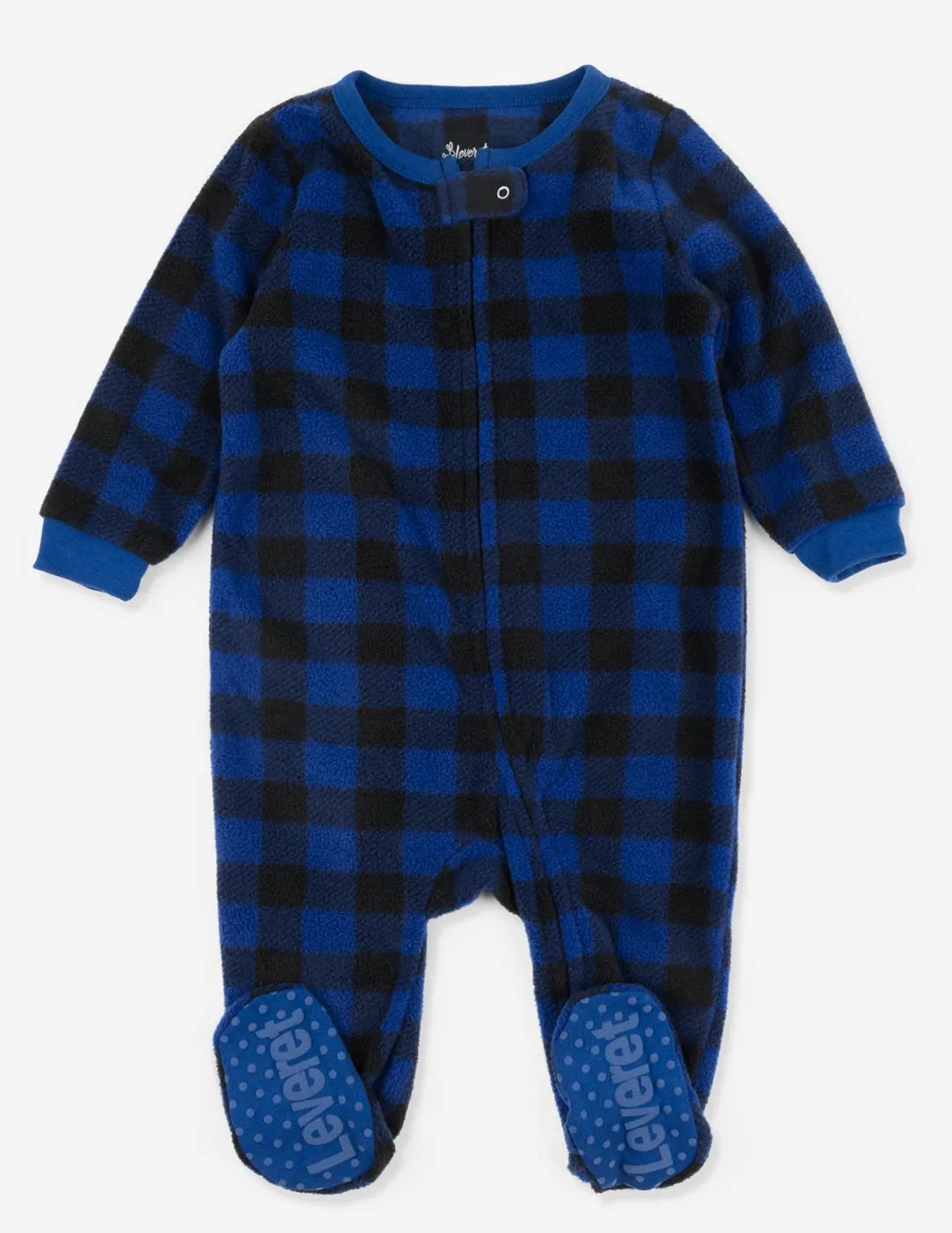 Baby Footed Fleece Plaid Pajamas