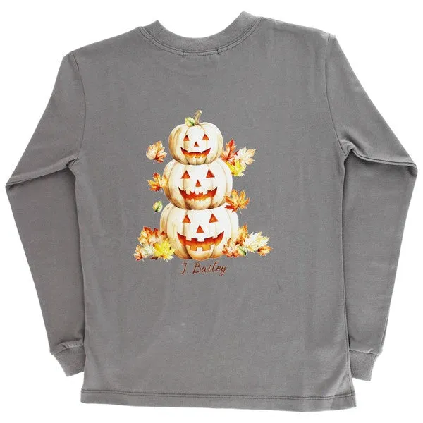 Bailey Boys LS Jack-O Lantern Logo Tee