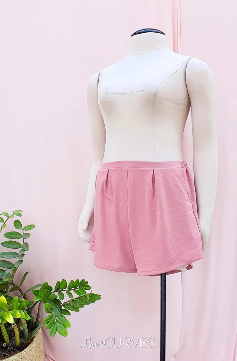 Basic Shorts with Pockets - Dark Blush