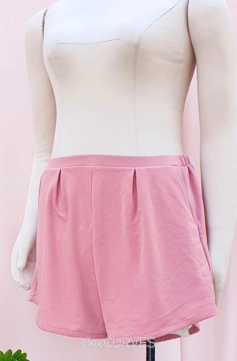 Basic Shorts with Pockets - Dark Blush