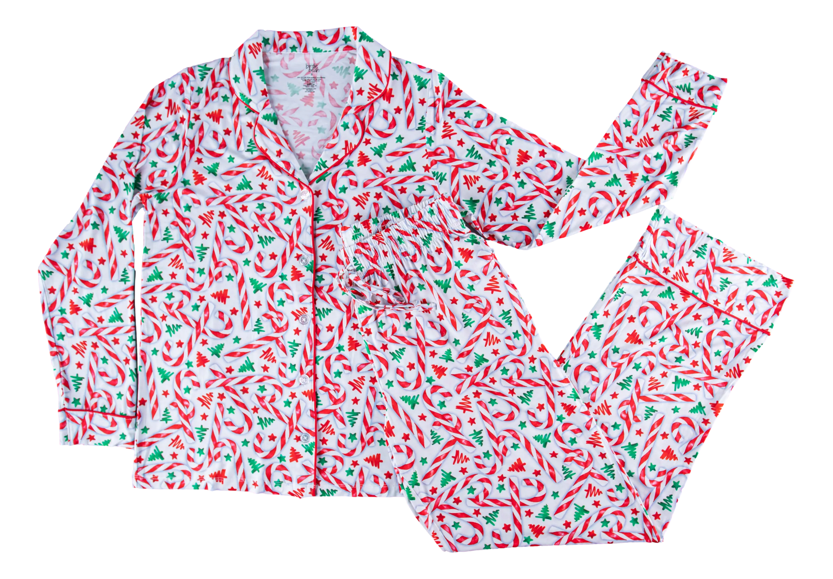 Birdie Bean Cindy Candy Canes Christmas Holiday Women's Lounge Set