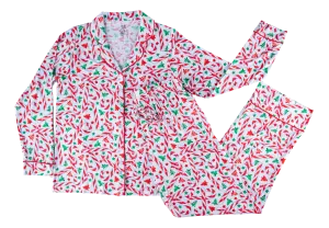 Birdie Bean Cindy Candy Canes Christmas Holiday Women's Lounge Set