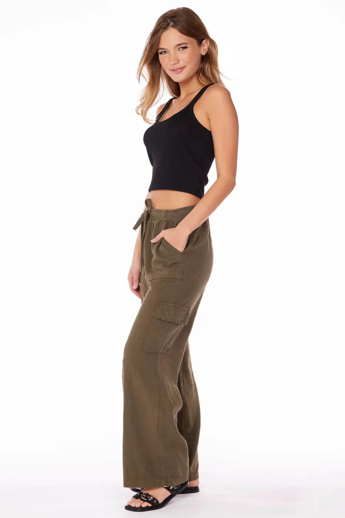 BOBI WIDE LEG CARGO PANT