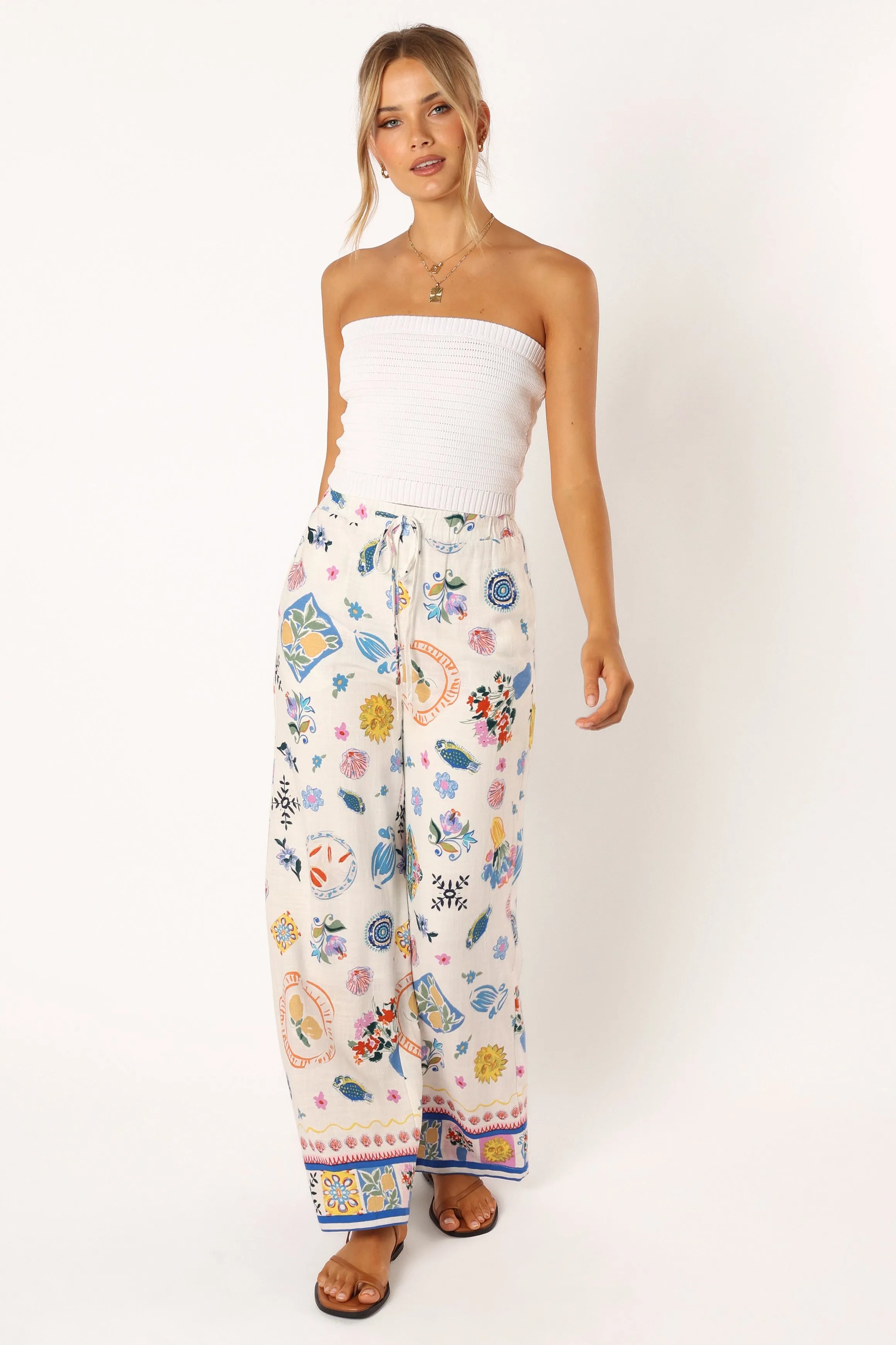 Brady Wide Leg Pant - Portofino