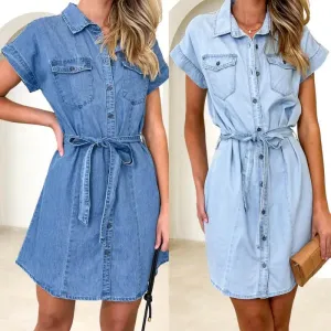 Breezy Denim A-line Dress