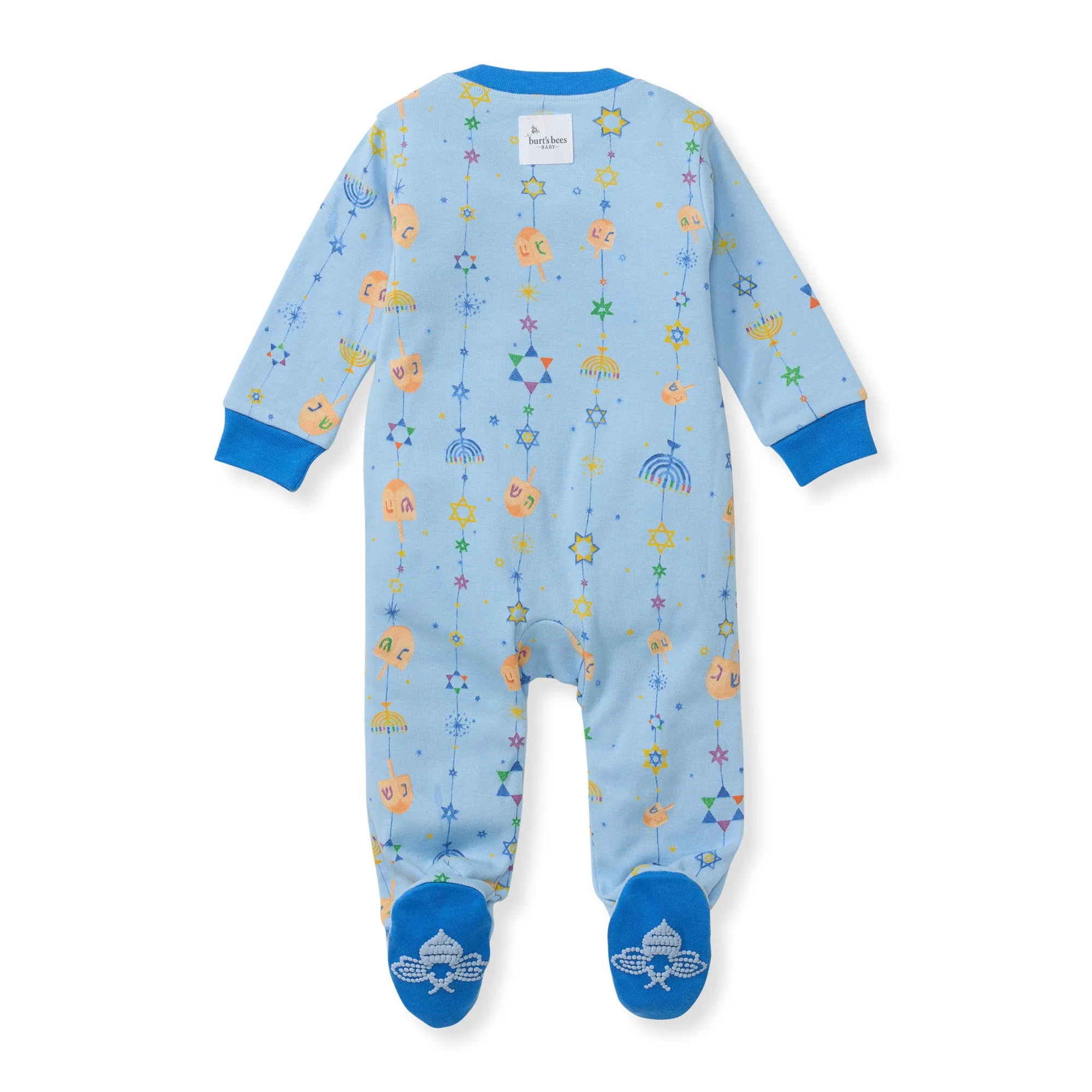 Burt's Bees Organic Baby One-Piece Sleep & Play Hanukkah Joy