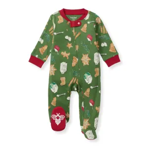 Burt's Bees Organic Baby One-Piece Sleep & Play Holiday Cookies