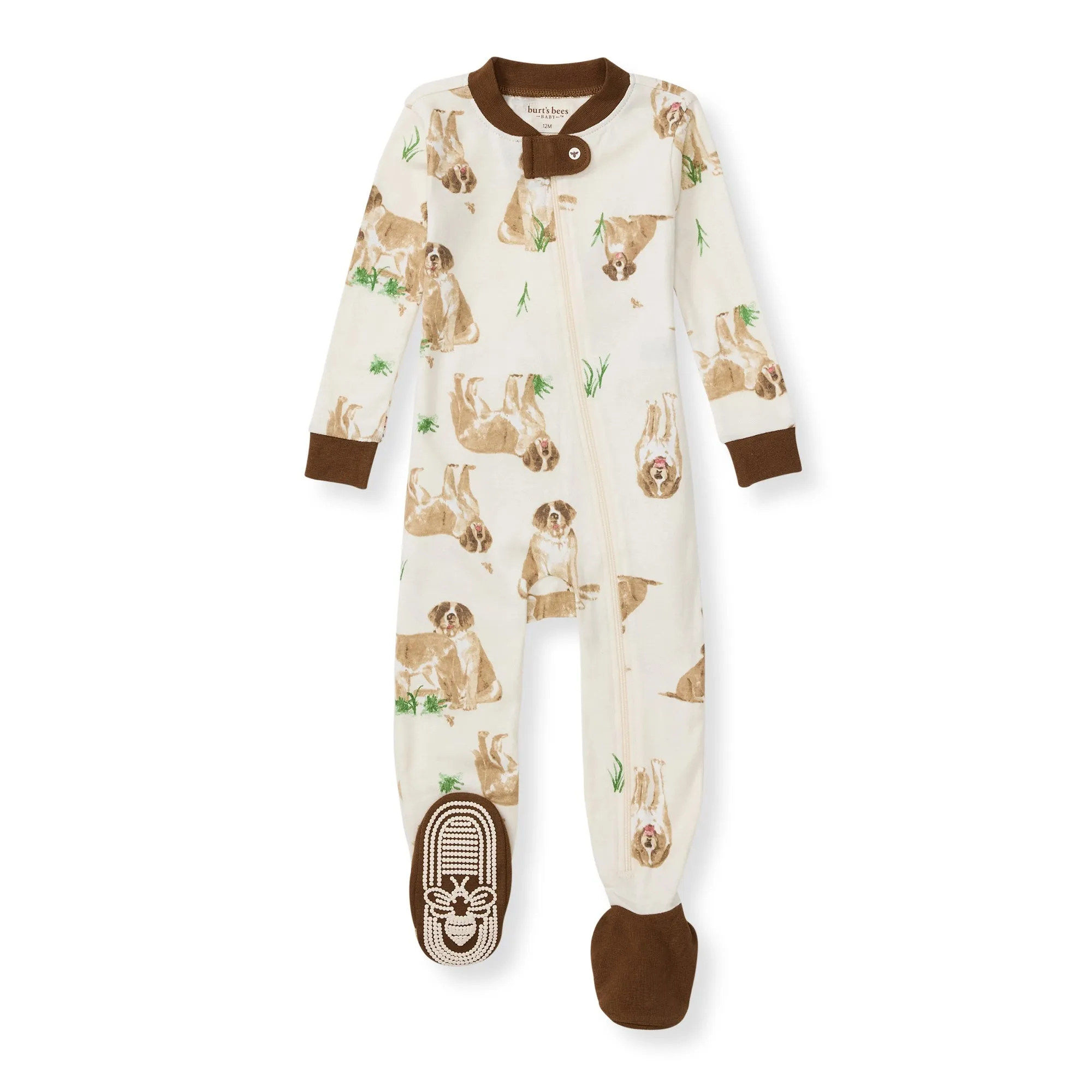 Burt's Bees Organic Baby One-Piece Sleeper St. Bernard