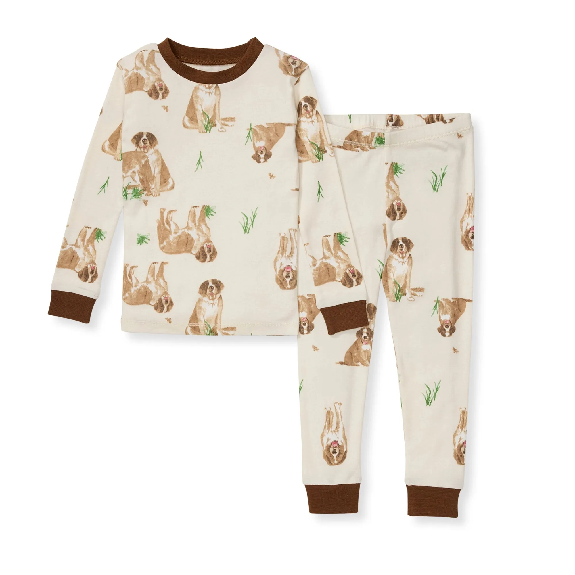 Burt's Bees Organic Snug Fit Two-Piece Pajamas St. Bernard