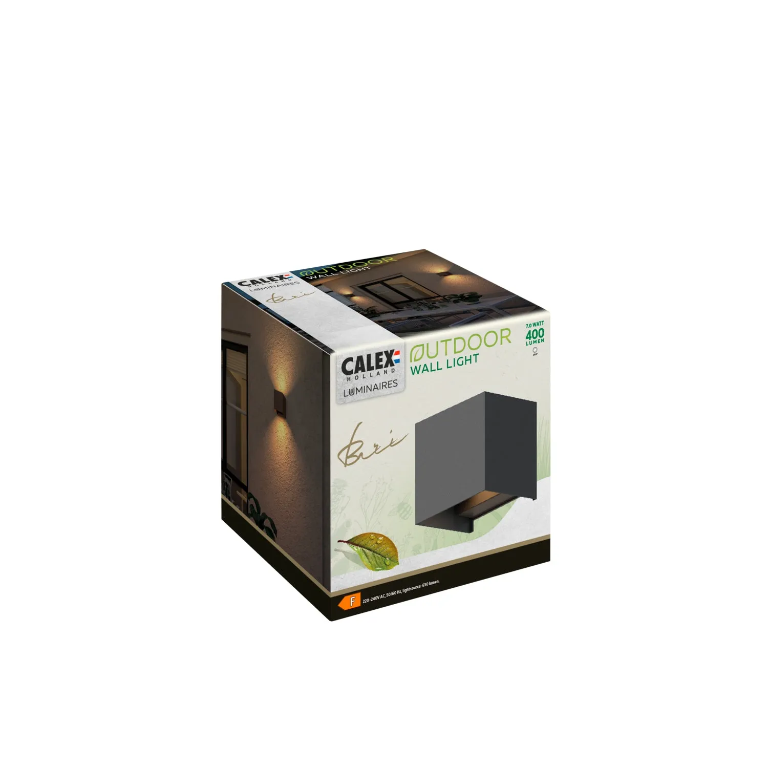 Calex LED Wall Lamp Bari - Up & Down - Black - Warm White Light - 7W