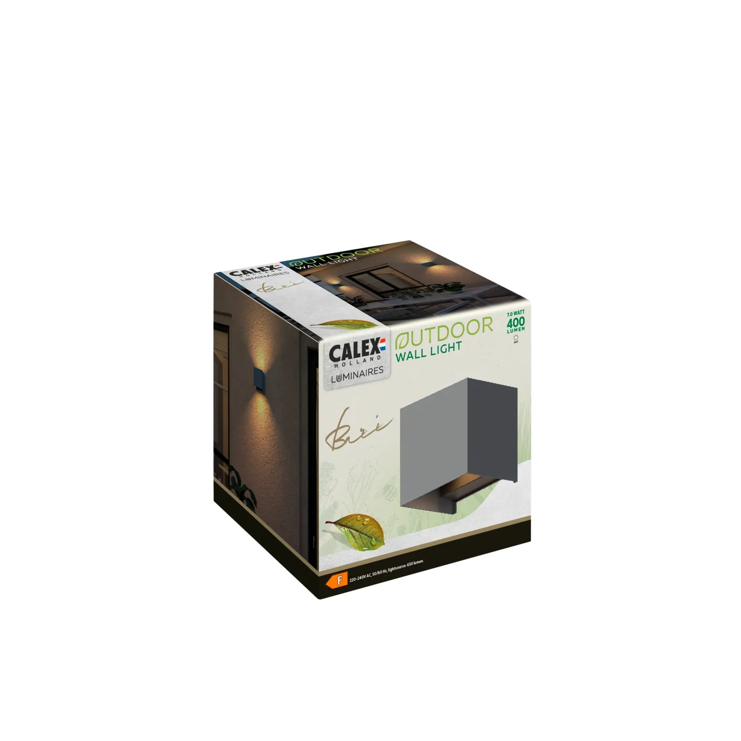 Calex LED Wall Lamp Bari - Up & Down - Rust - Warm White Light - 7W