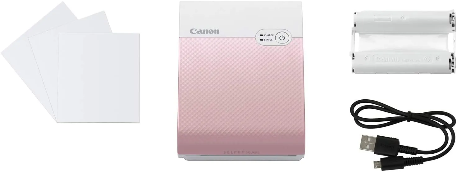 Canon SELPHY Square QX10 Portable Photo Printer with Wi-Fi (Four Colors) -