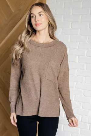 Casual Tuesday Ribbed Knit Sweater in Mocha by Zenana