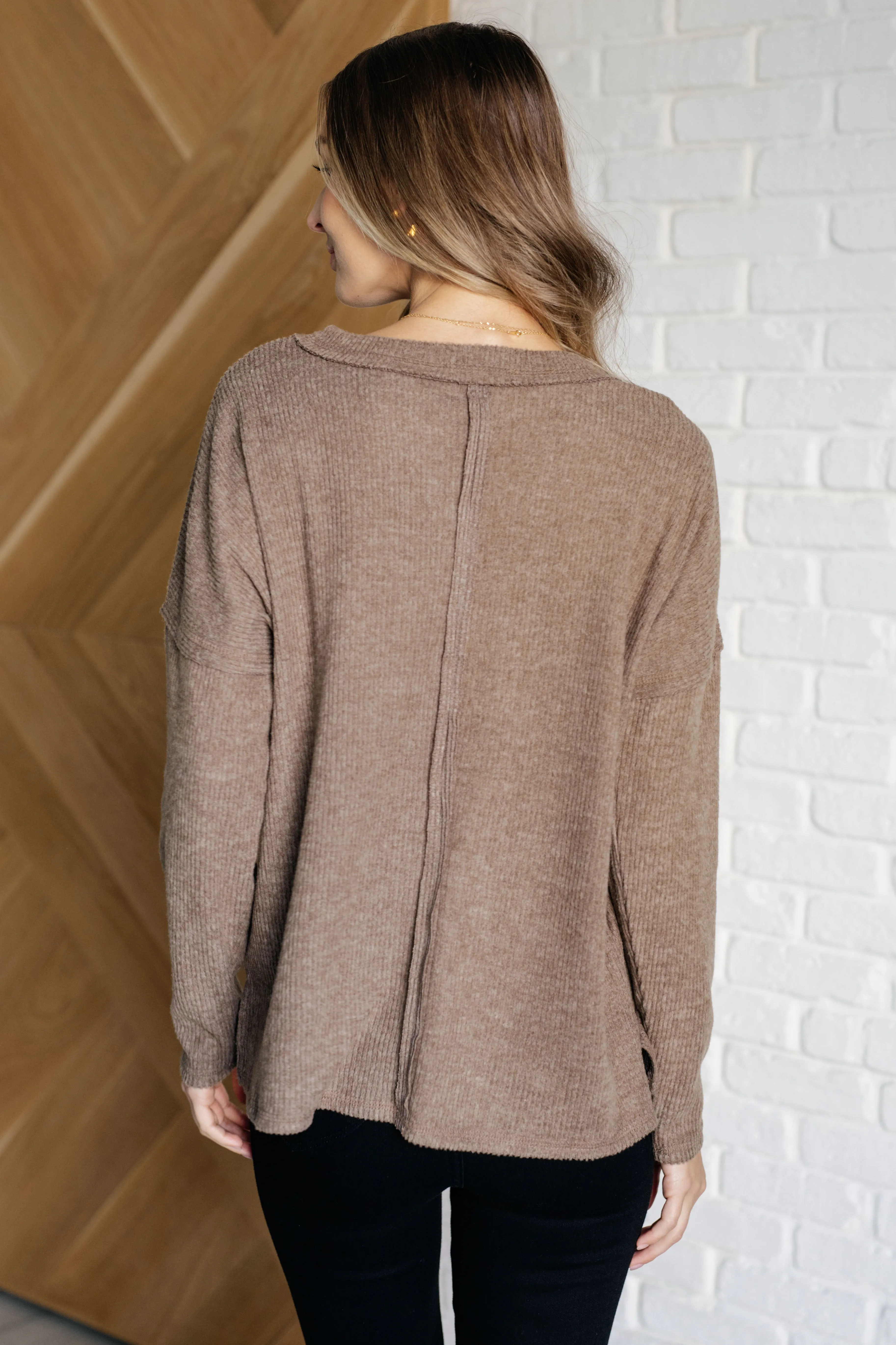 Casual Tuesday Ribbed Knit Sweater in Mocha by Zenana