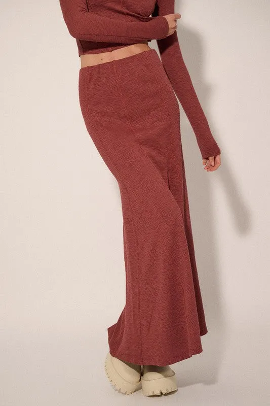 CONTRAST STITCH STRAIGHT MAXI