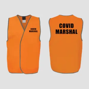 COVID-19 ORANGE MARSHAL HI VIS VESTS (QTY 11 )