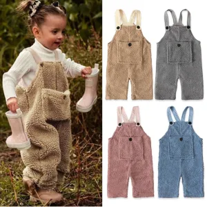 Cozy Kids' Fleece Jumpsuit with Big Pockets