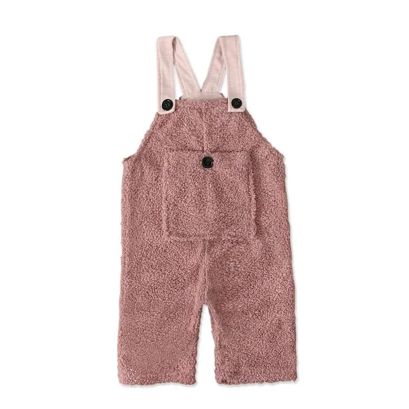 Cozy Kids' Fleece Jumpsuit with Big Pockets