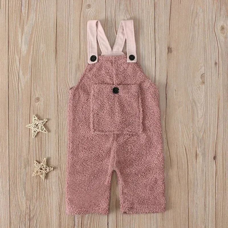 Cozy Kids' Fleece Jumpsuit with Big Pockets