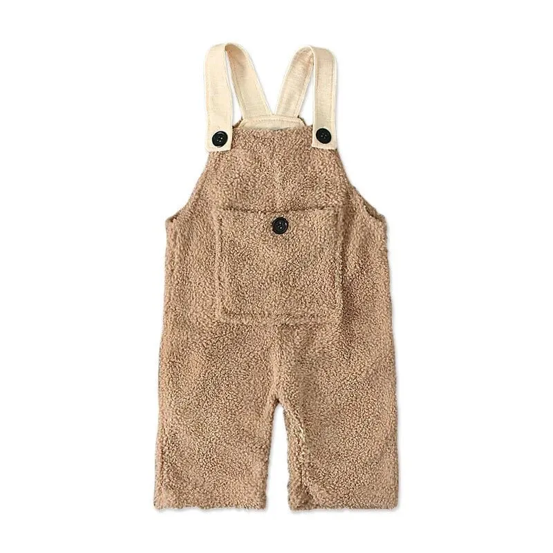 Cozy Kids' Fleece Jumpsuit with Big Pockets