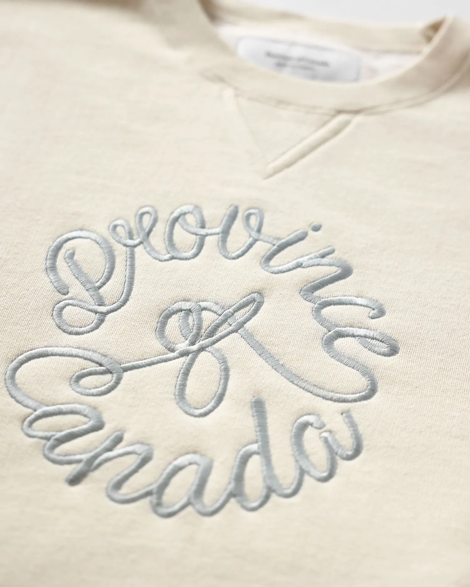 Crest Fleece Sweatshirt Cream - Unisex