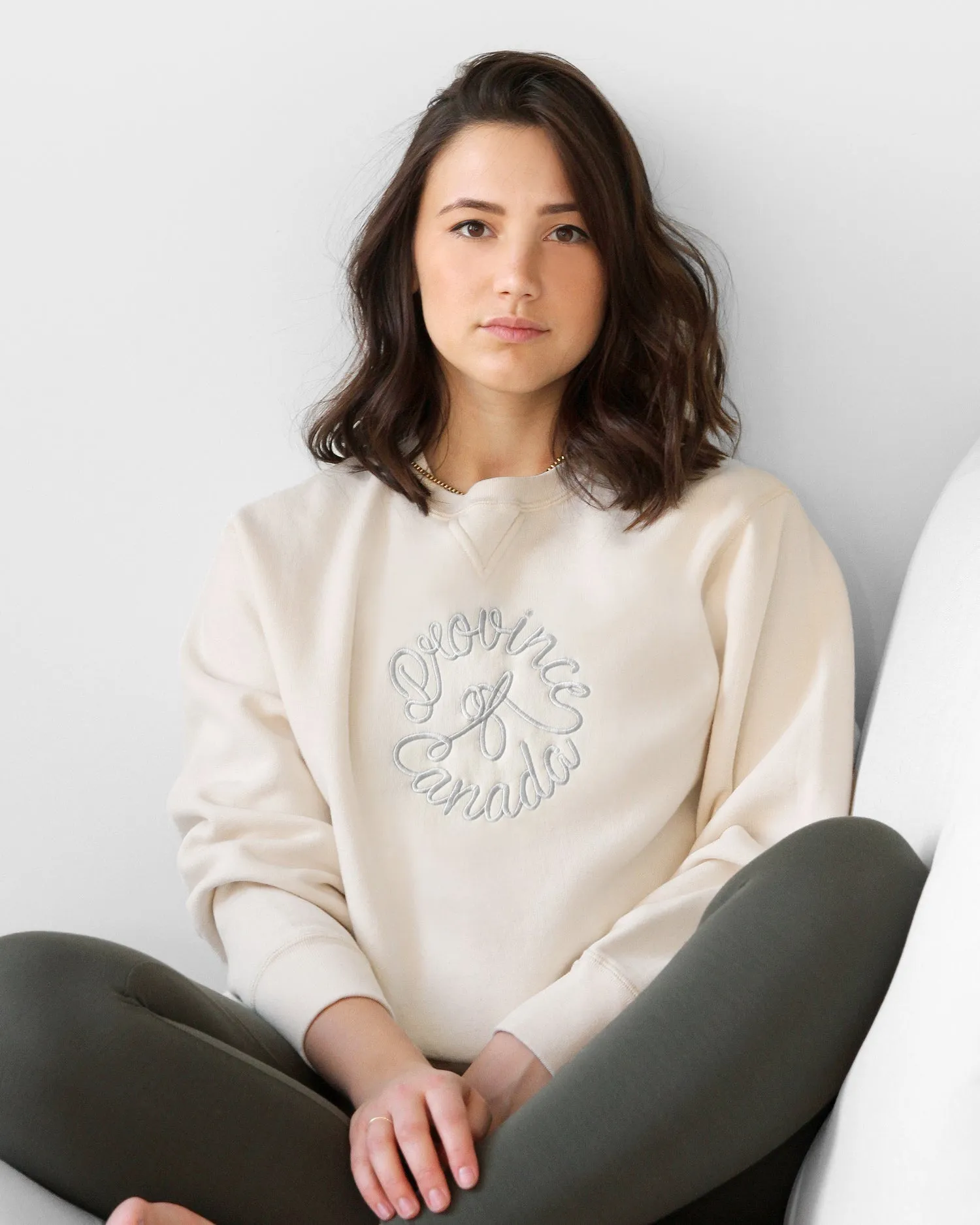 Crest Fleece Sweatshirt Cream - Unisex