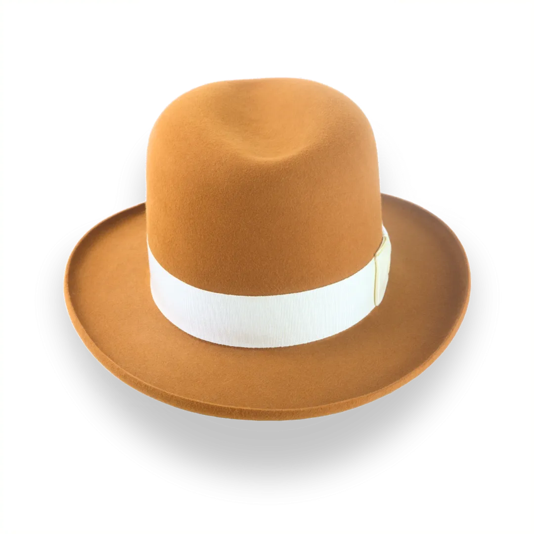 Customizable Western Homburg Hat in Burnt Orange | The Derringer