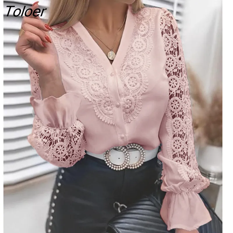 deanwangkt Embroidered Floral Lace Blouse Women Long Petal Sleeve Woman Shirt White Elegant Fashion Women Blouses Tops Blusas 24496