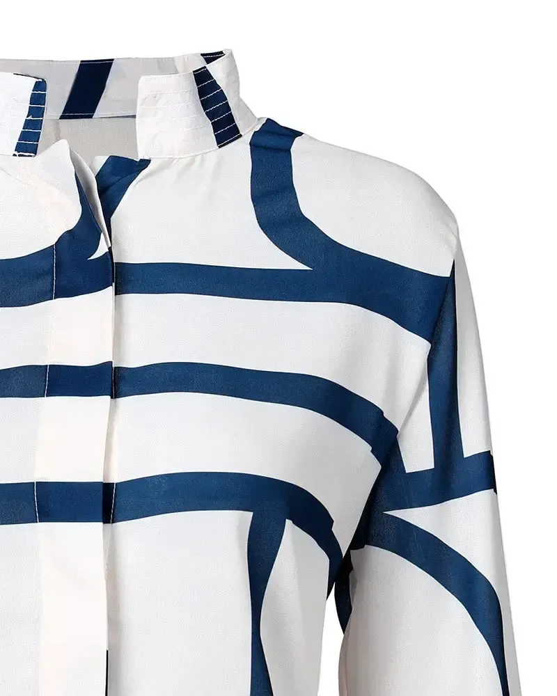 Deanwangkt - Long Sleeve Striped Casual Shirt