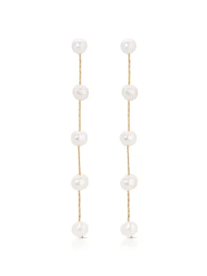 Dripping Pearl Delicate Drop Earrings