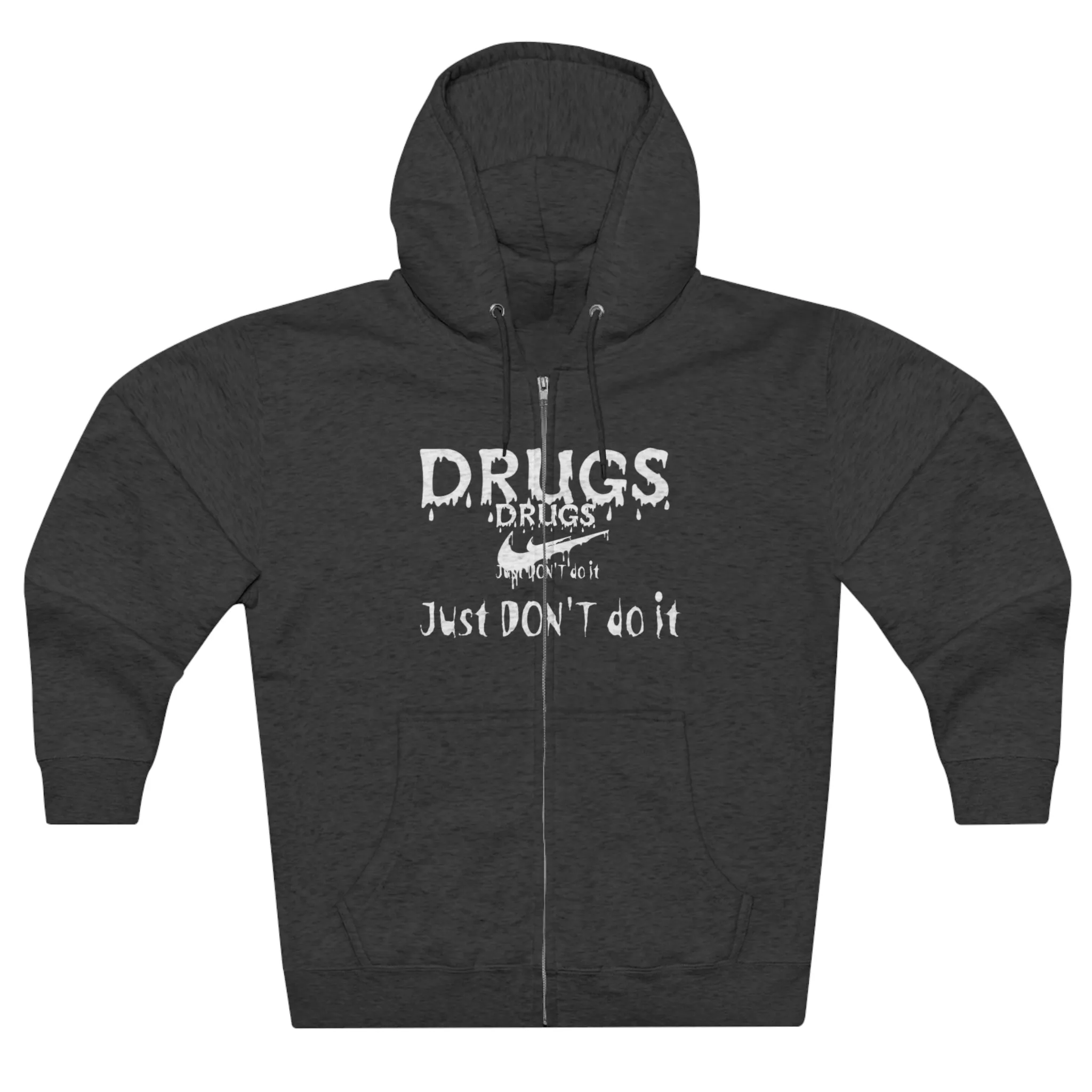 DRUGS, Just don't do it Unisex Zip Hoodie