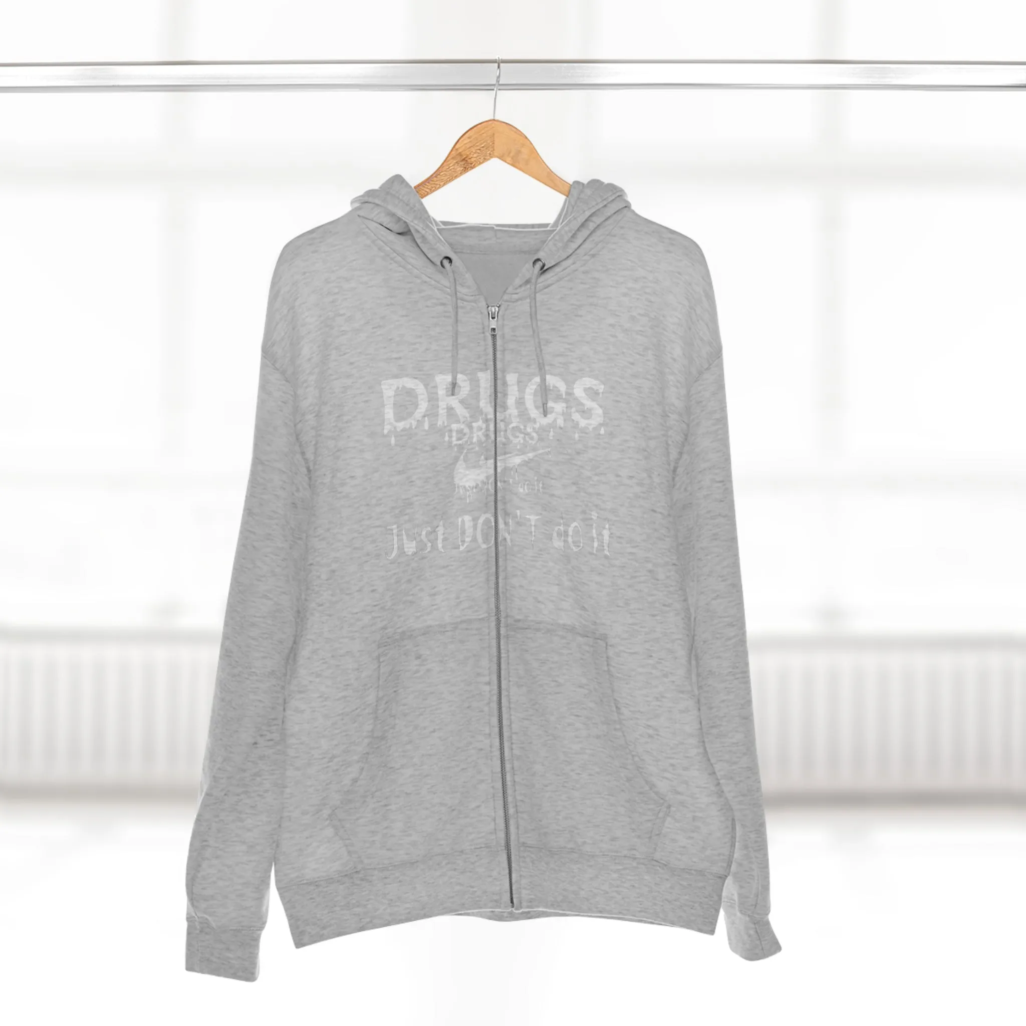 DRUGS, Just don't do it Unisex Zip Hoodie