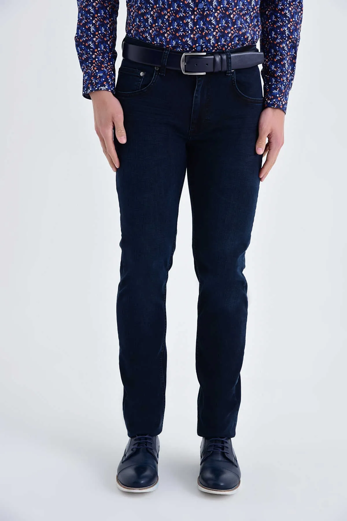 Dynamic Fit 5 Pocket Low Waist Cotton Dark Navy Denim