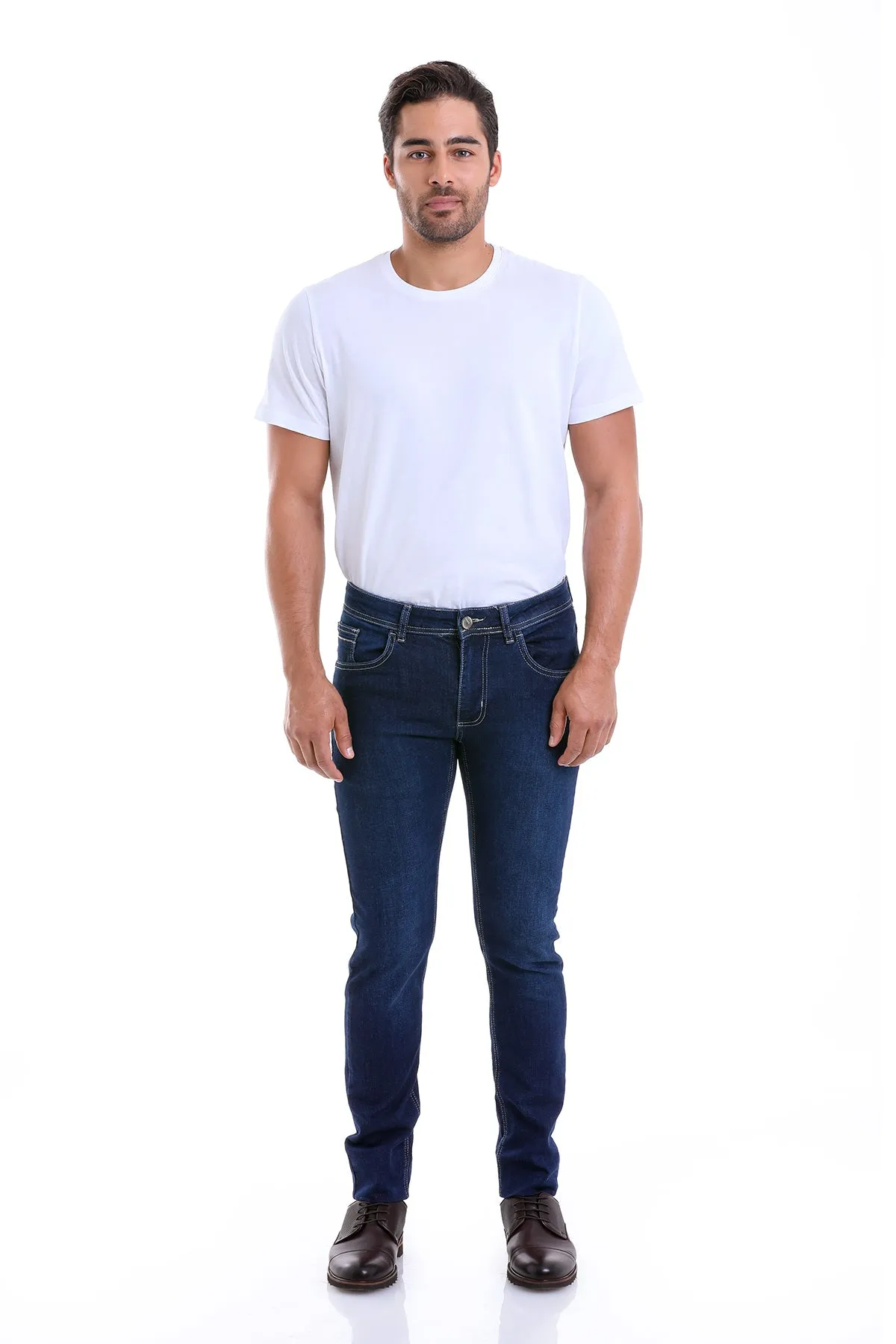 Dynamic Fit 5 Pocket Low Waist Cotton Navy Denim Jeans