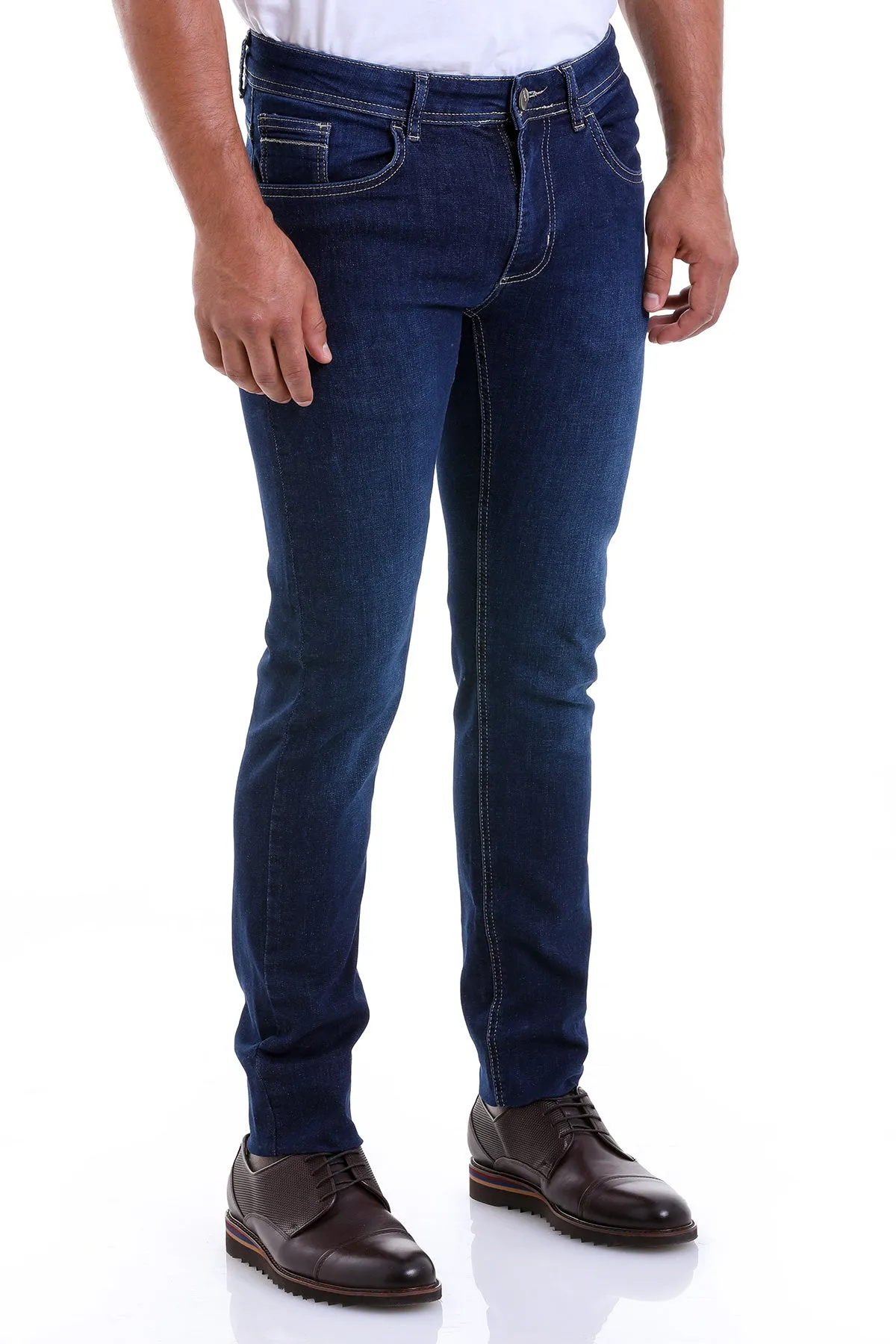 Dynamic Fit 5 Pocket Low Waist Cotton Navy Denim Jeans