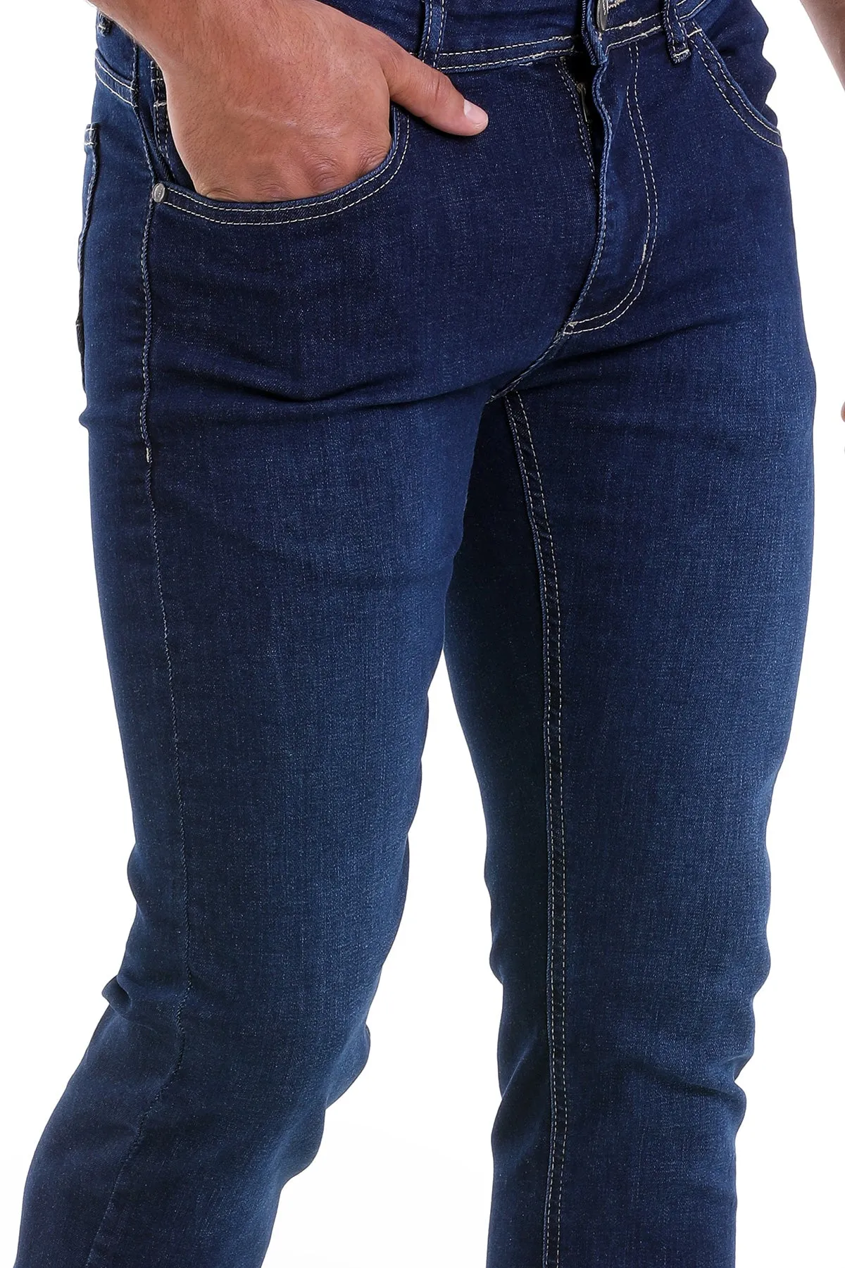 Dynamic Fit 5 Pocket Low Waist Cotton Navy Denim Jeans