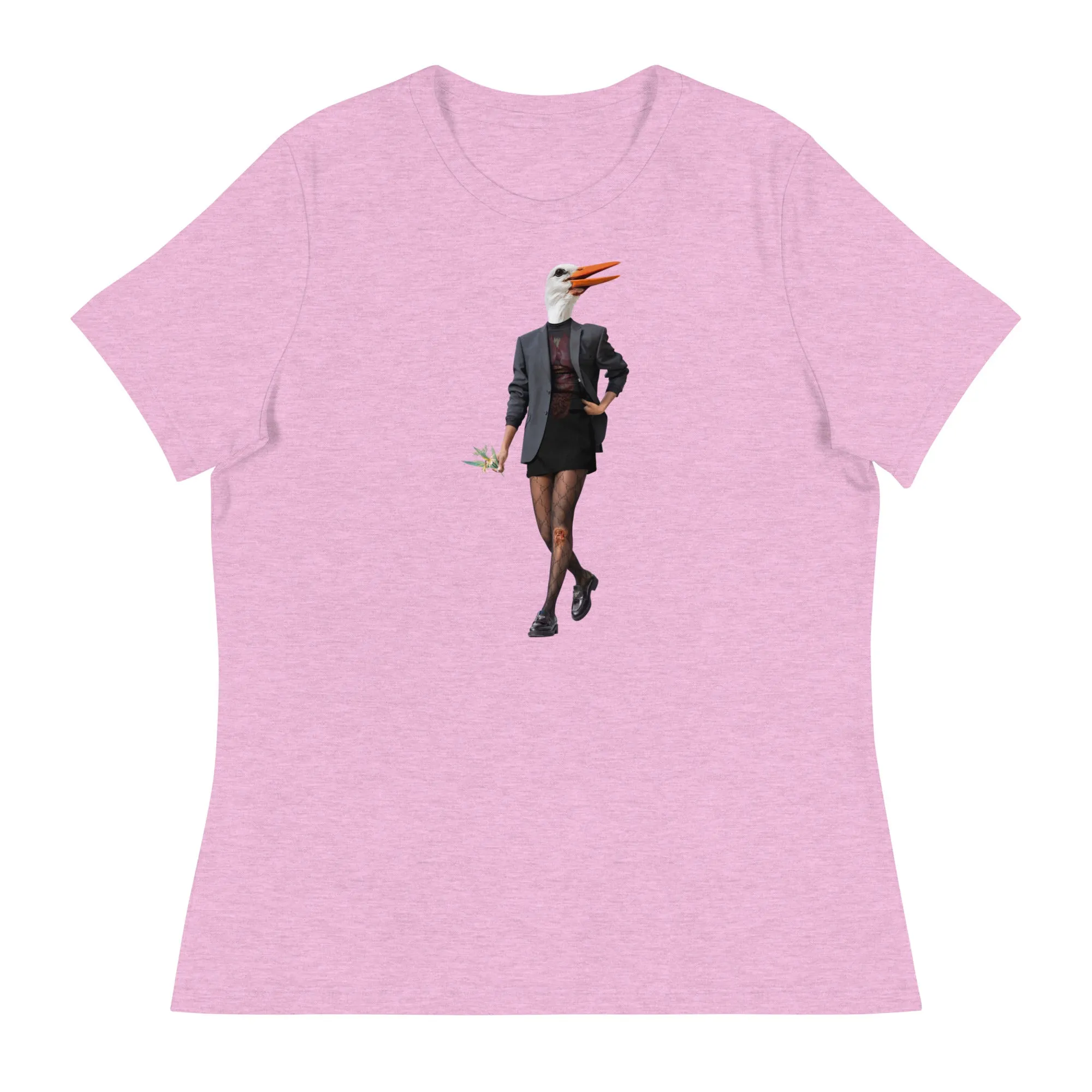 Edgy Stork Collage Women's Relaxed T-Shirt