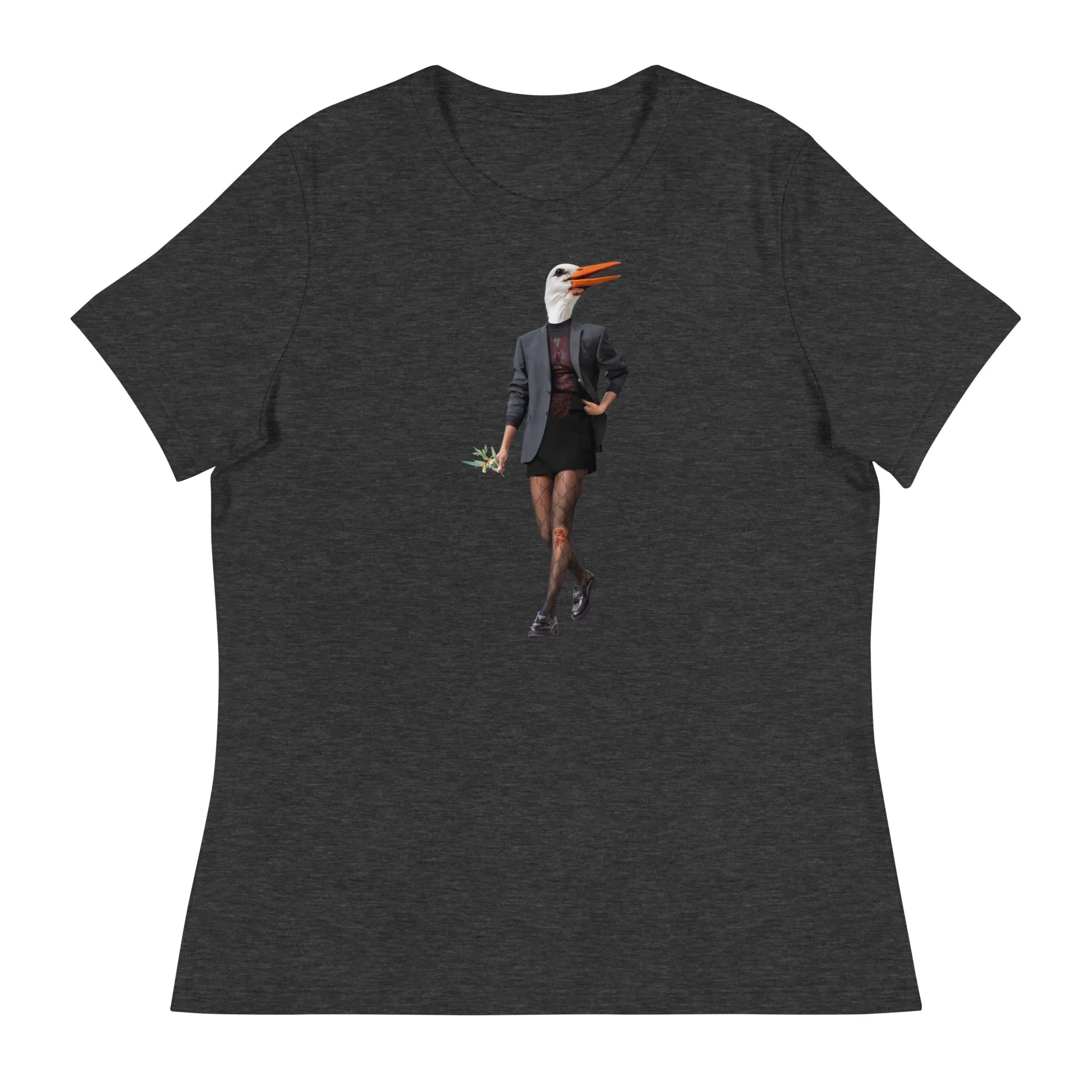 Edgy Stork Collage Women's Relaxed T-Shirt