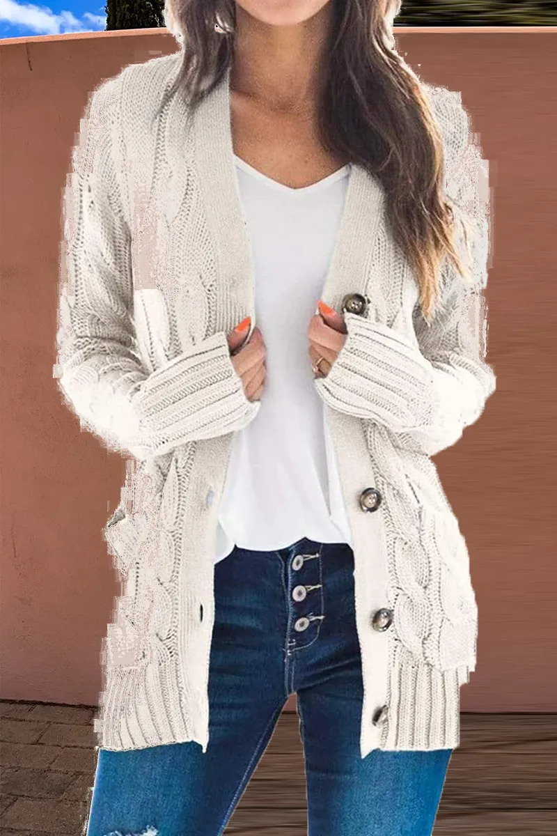 Fashion Solid Patchwork Cardigan Collar Cardigans(8 Colors)