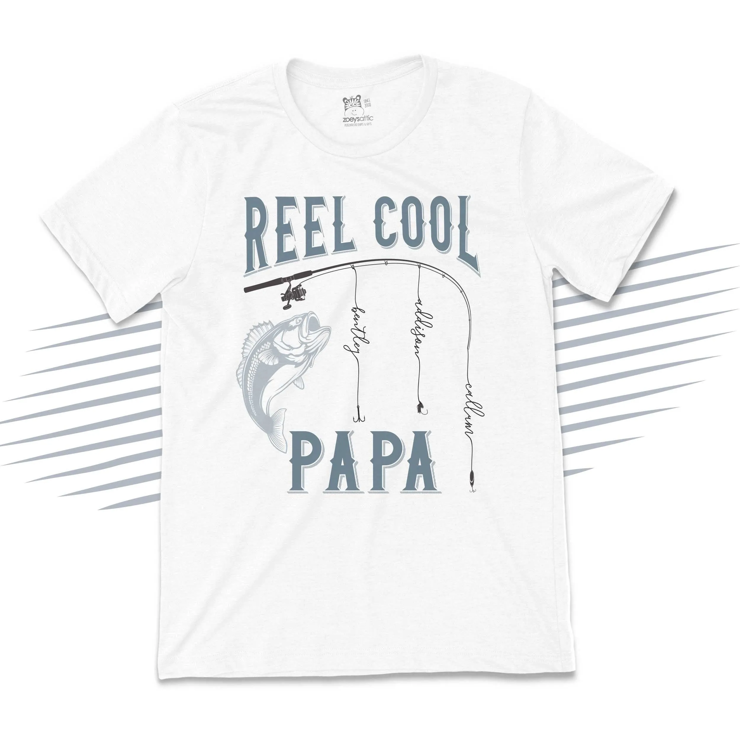 Father's Day shirt | real cool papa unisex adult t-shirt | fishing line personalized tee shirt birthday christmas fathers day gift 23FD-011