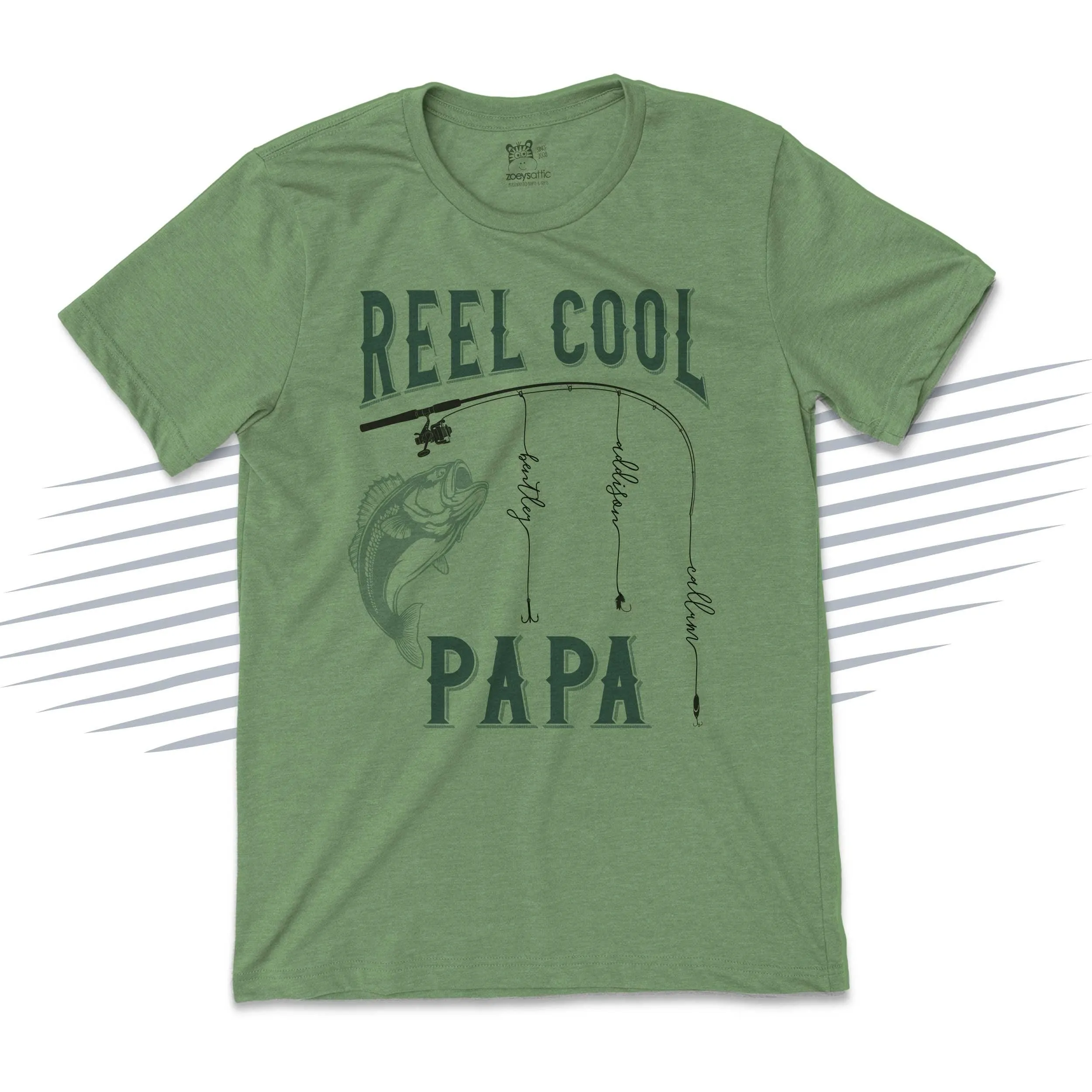 Father's Day shirt | real cool papa unisex adult t-shirt | fishing line personalized tee shirt birthday christmas fathers day gift 23FD-011