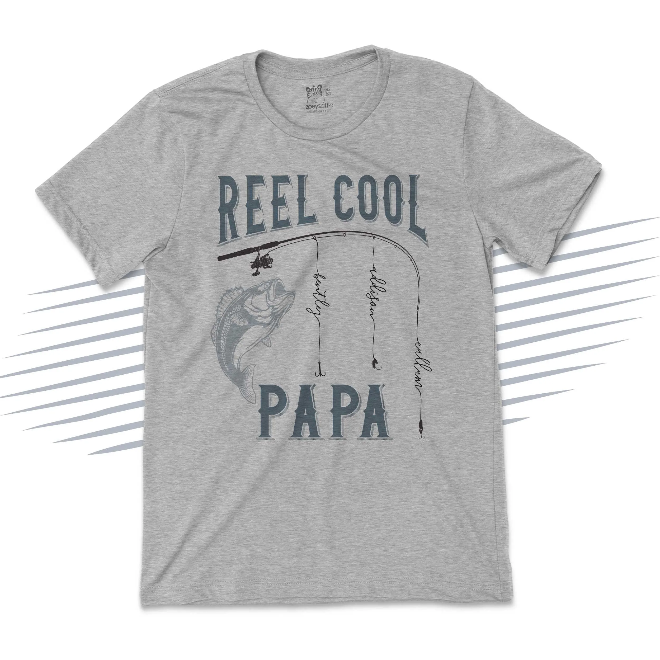 Father's Day shirt | real cool papa unisex adult t-shirt | fishing line personalized tee shirt birthday christmas fathers day gift 23FD-011