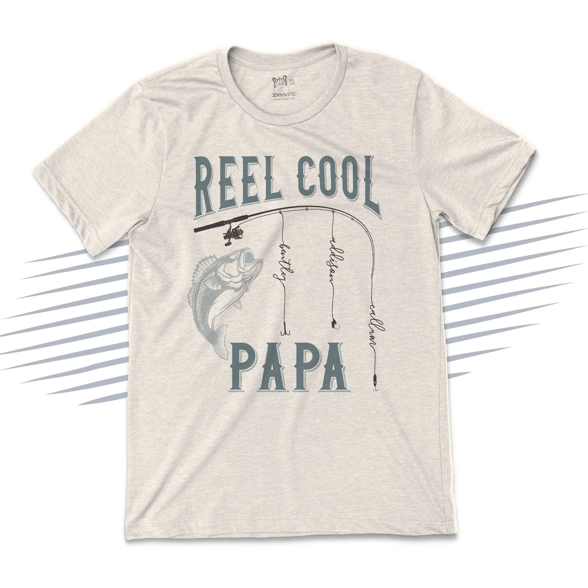 Father's Day shirt | real cool papa unisex adult t-shirt | fishing line personalized tee shirt birthday christmas fathers day gift 23FD-011