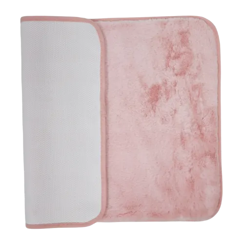 Faux Fur 40x60 Blush Pink Bathmat